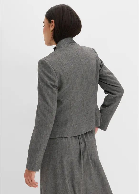 Fiskbensm&ouml;nstrad kavaj med yllelook, bonprix