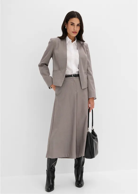 Fiskbensm&ouml;nstrad kavaj med yllelook, bonprix