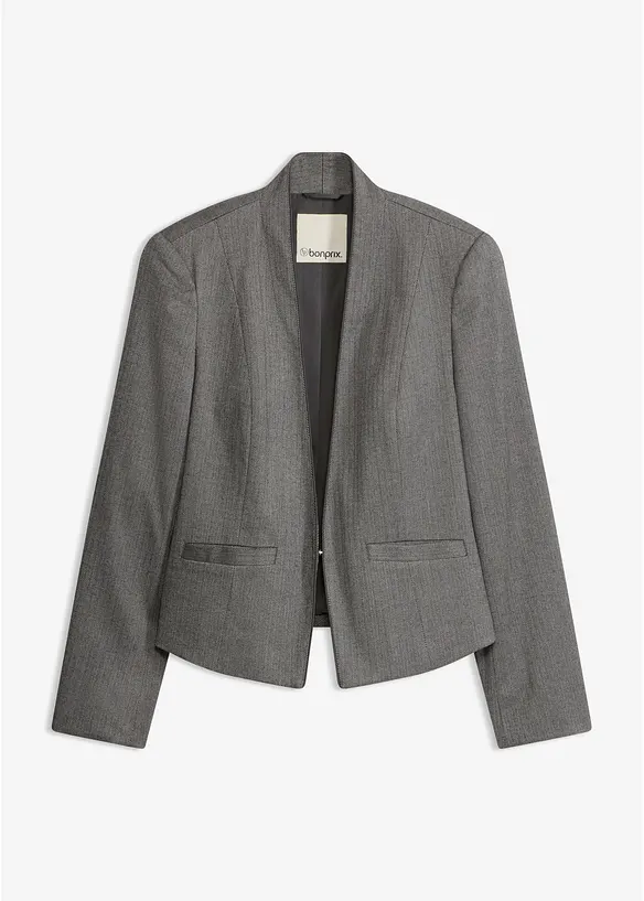 Fiskbensm&ouml;nstrad kavaj med yllelook, bonprix