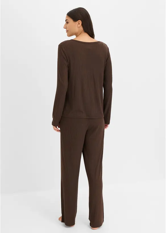 Pyjamas i mjuk pointellejersey, bonprix