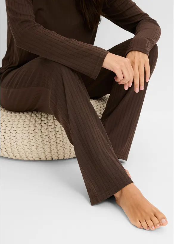 Pyjamas i mjuk pointellejersey, bonprix
