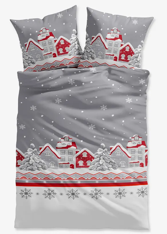 P&aring;slakanset i flanell med hus, bonprix