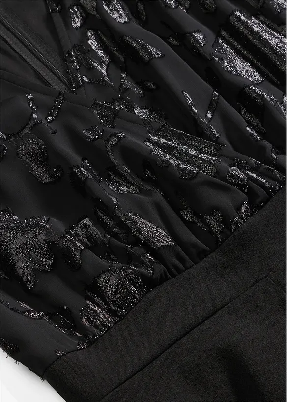 Jumpsuit med glansigt broderi, bonprix
