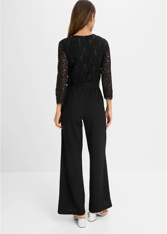 Jumpsuit med spets, bonprix