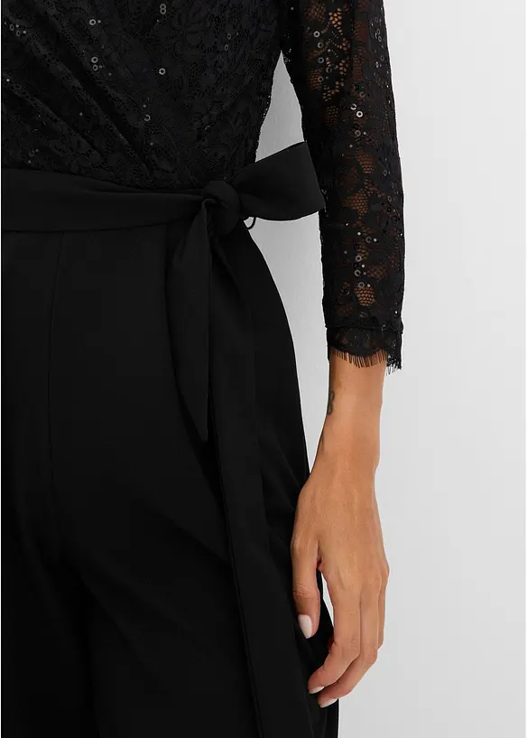 Jumpsuit med spets, bonprix