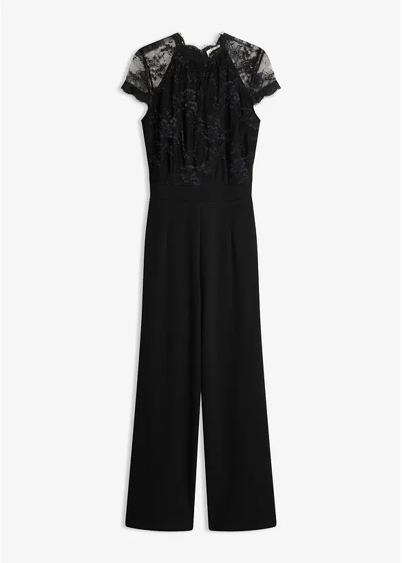 Jumpsuit med spets, bonprix