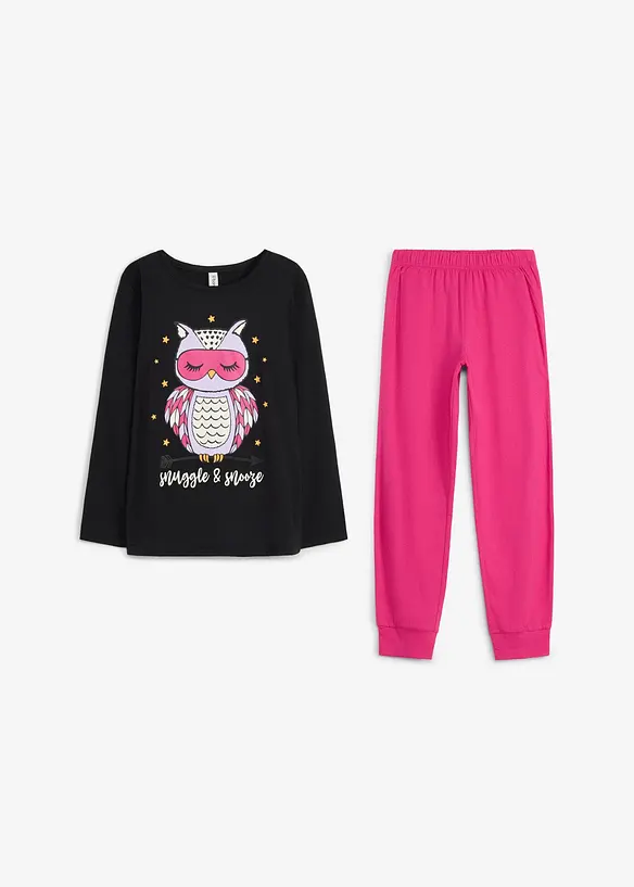 Pyjamas i mjuk bomull (2 delar), bonprix