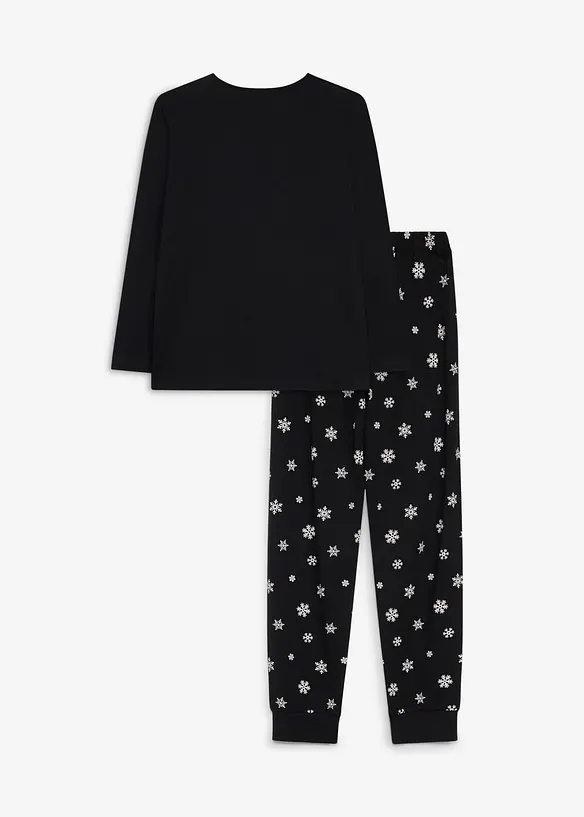 Pyjamas i bomull med sovmask, bonprix