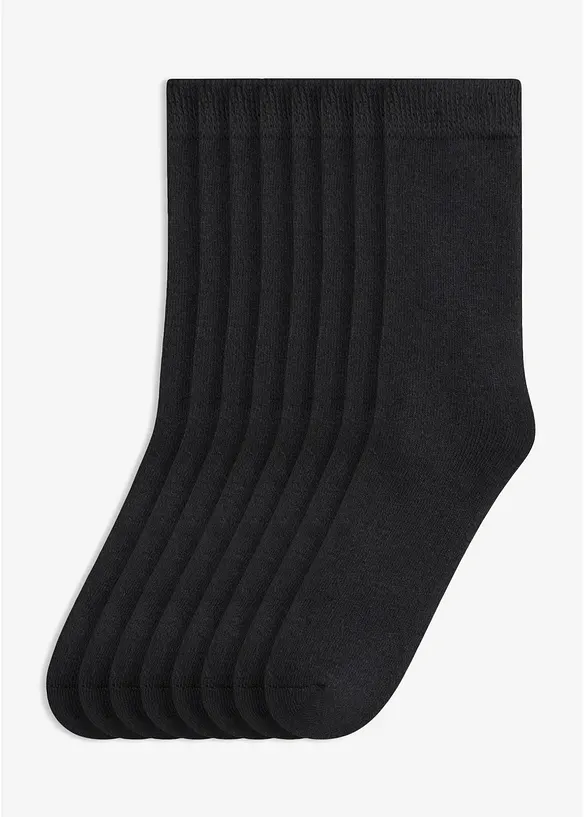 V&auml;rmande strumpor med insida i frott&eacute; (8-pack), bonprix