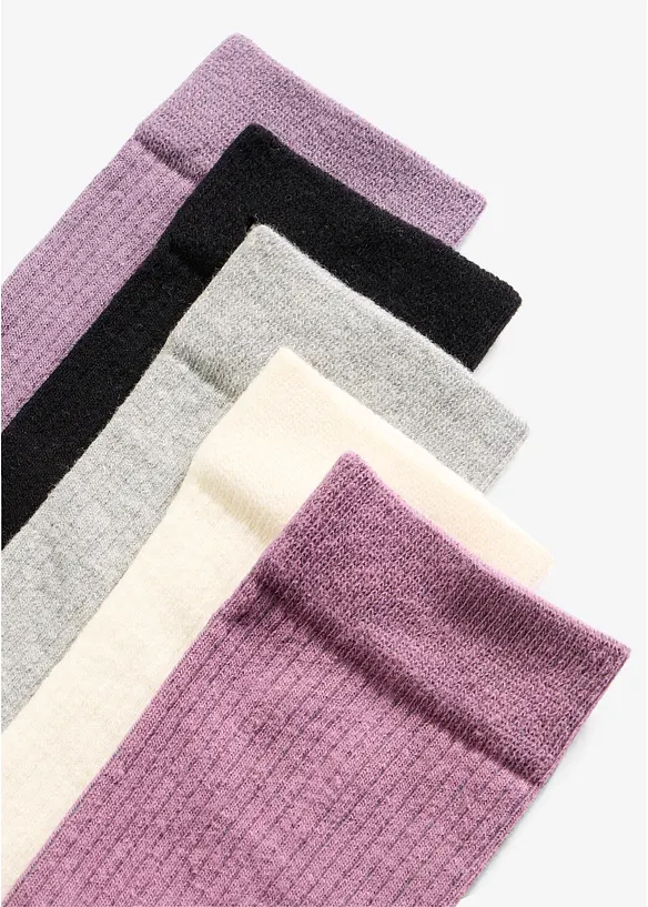 Ribbade strumpor (5-pack), bonprix