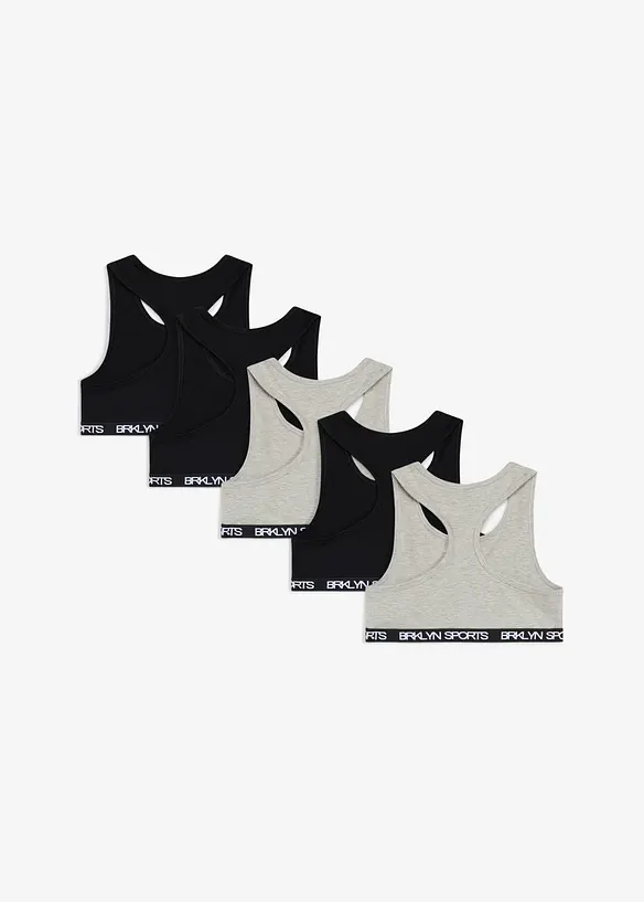 BH-topp med ekologisk bomull (5-pack), bonprix