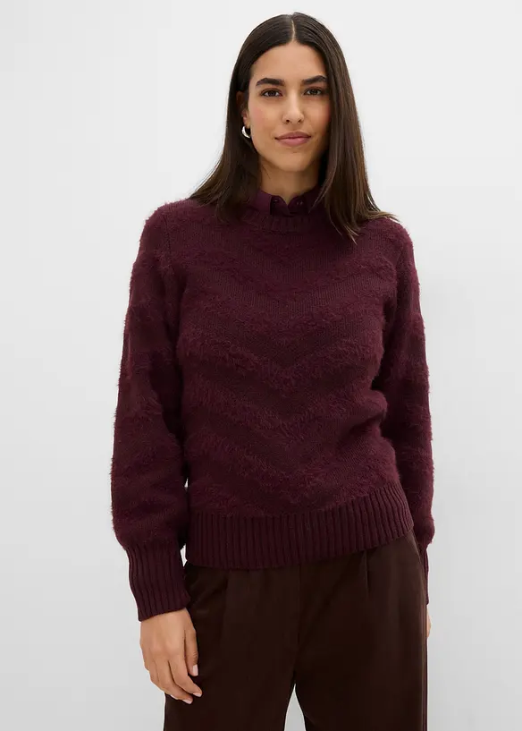 Tr&ouml;ja med fluffigt garn, bonprix