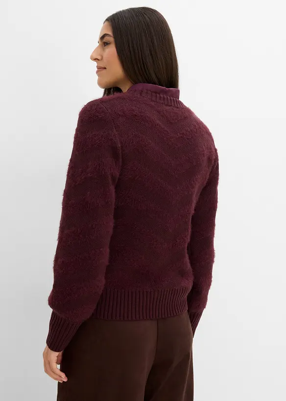 Tr&ouml;ja med fluffigt garn, bonprix