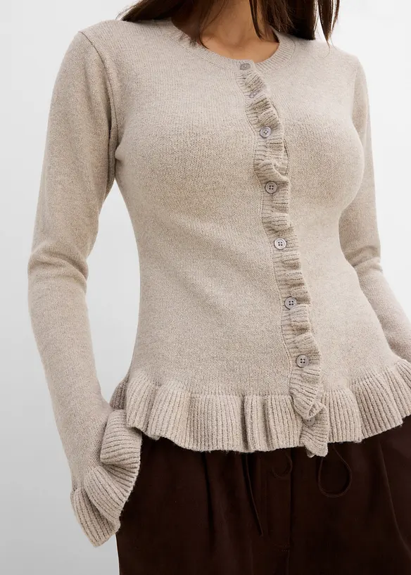 H&aring;lm&ouml;nstrad cardigan, bonprix
