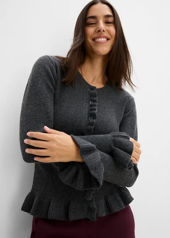 H&aring;lm&ouml;nstrad cardigan, bonprix