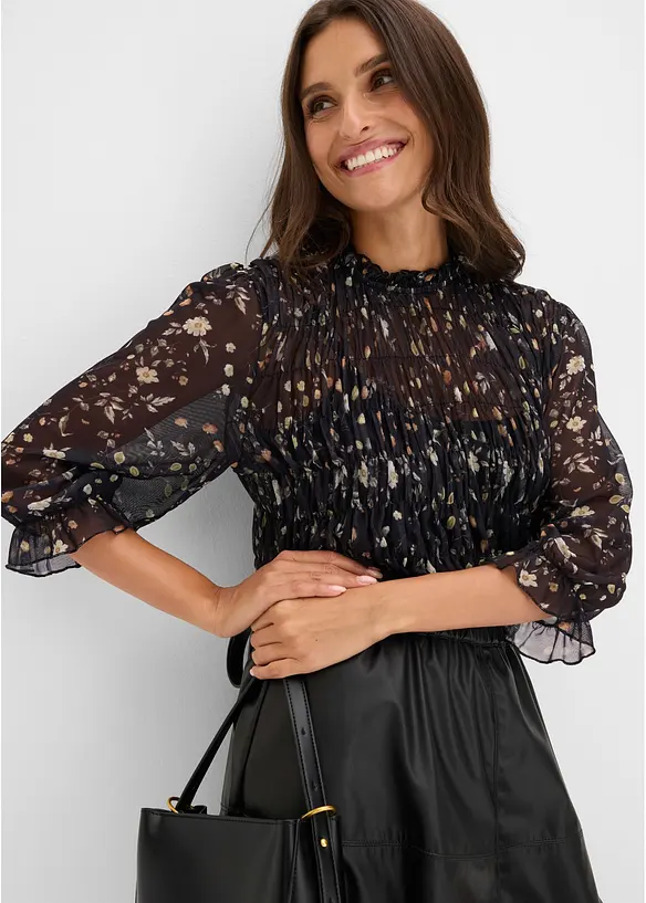 Blustopp av tunn mesh, bonprix