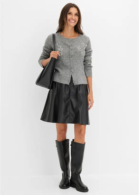 Cardigan med bekv&auml;m sk&auml;rning, bonprix