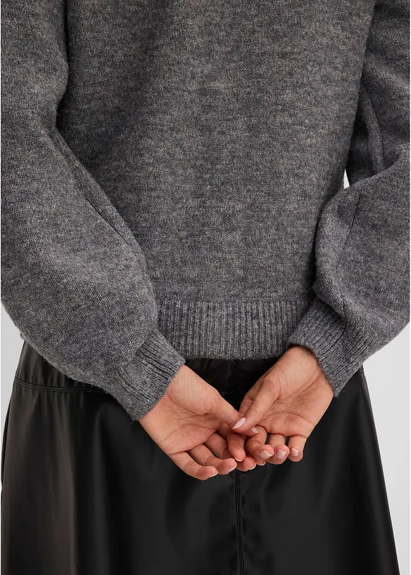 Cardigan med puff&auml;rmar, bonprix