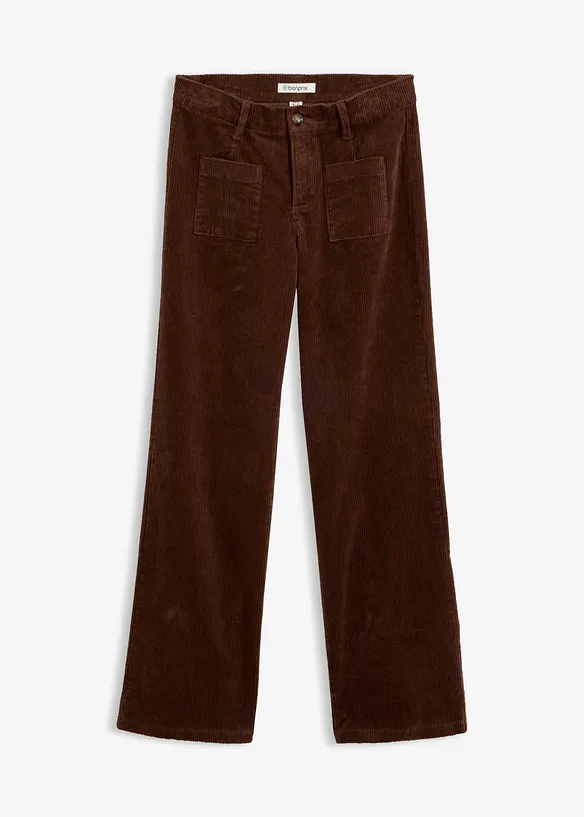 Manchesterbyxa i bomullsstretch, bonprix