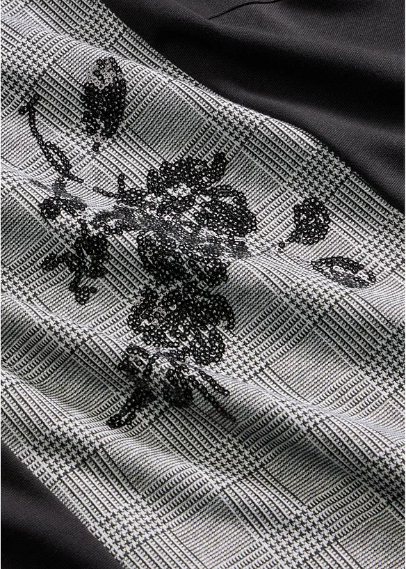 Jacquardtopp med broderi, bonprix