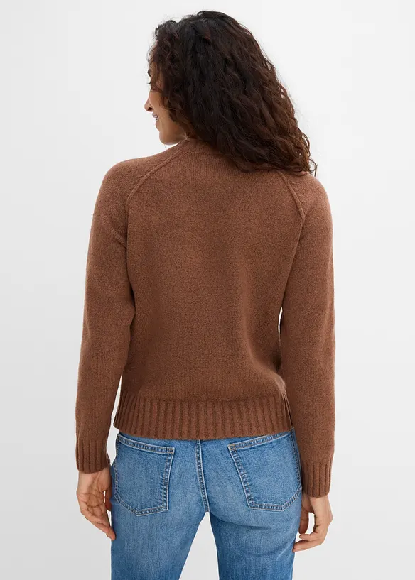 Stickad tr&ouml;ja med raglan&auml;rmar, bonprix