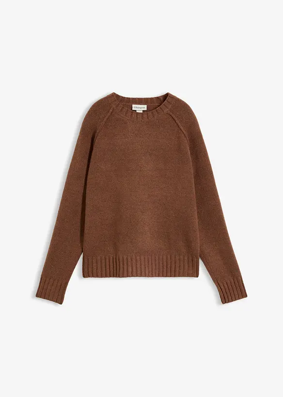 Stickad tr&ouml;ja med raglan&auml;rmar, bonprix