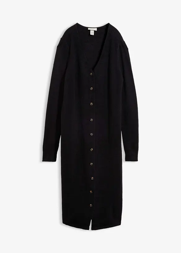Stickad kl&auml;nning med knappsl&aring;, bonprix