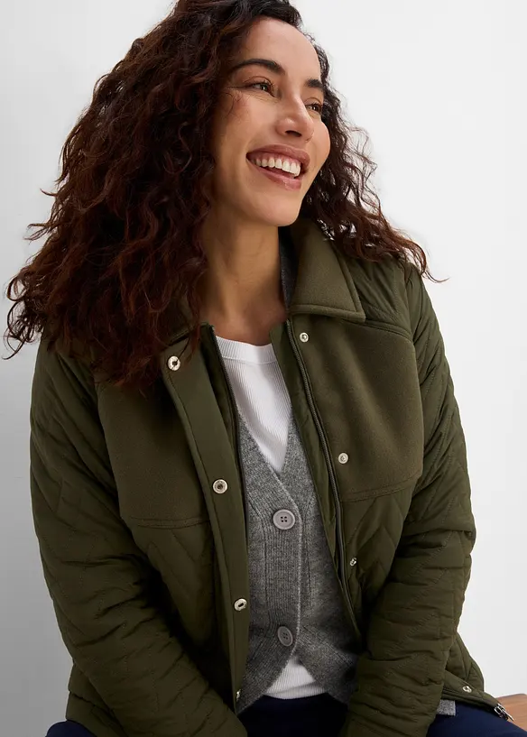 Finstickad cardigan i insv&auml;ngd modell, bonprix