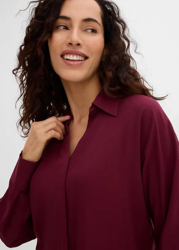 Blus i mjuk viskos, bonprix