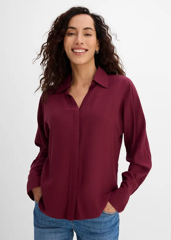 Blus i mjuk viskos, bonprix