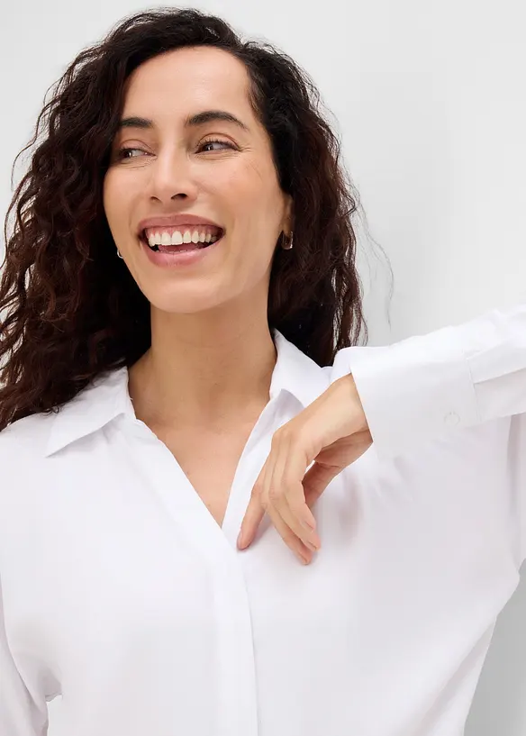 Blus i mjuk viskos, bonprix
