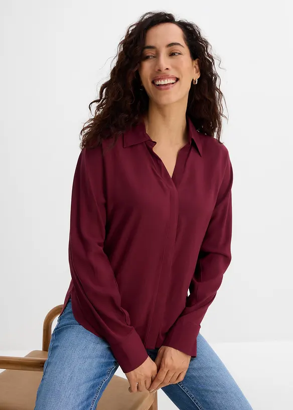 Blus i mjuk viskos, bonprix