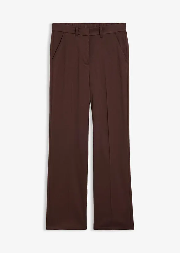 Byxa i materialmix med yllelook, bonprix