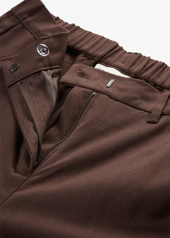 Byxa i materialmix med yllelook, bonprix