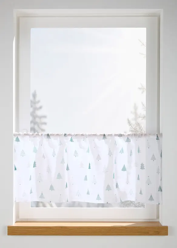Caf&eacute;gardin med &aring;tervunnen polyester, bonprix