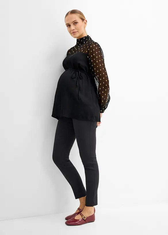 Festfin mammablus med transparenta &auml;rmar, bonprix
