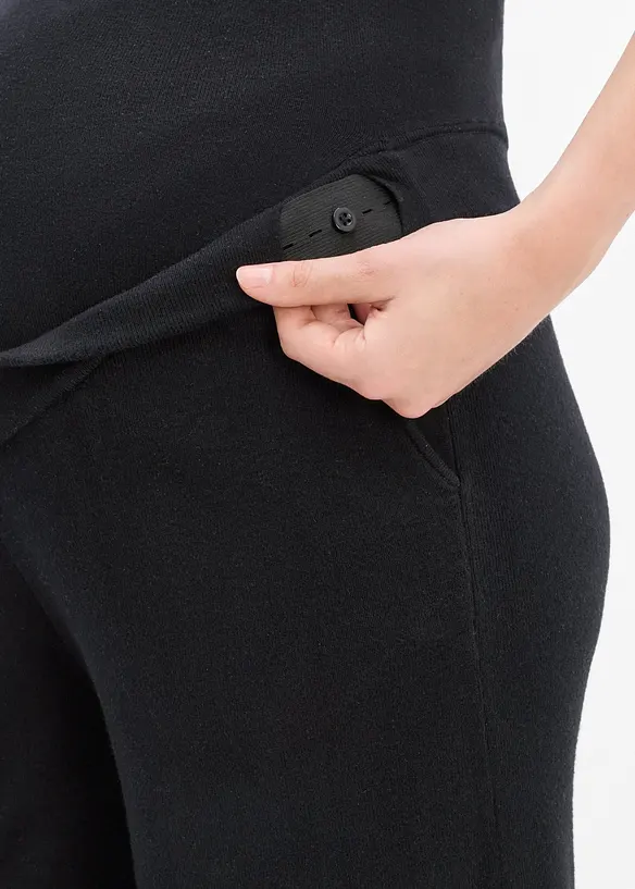 Stickad mammabyxa i mjukt material, raka ben, bonprix