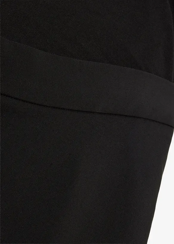Elastisk mammabyxa med pressveck, Wide Leg, bonprix