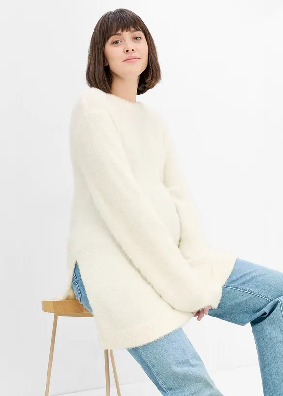 Mamma-/amningstr&ouml;ja med plyschlook, bonprix