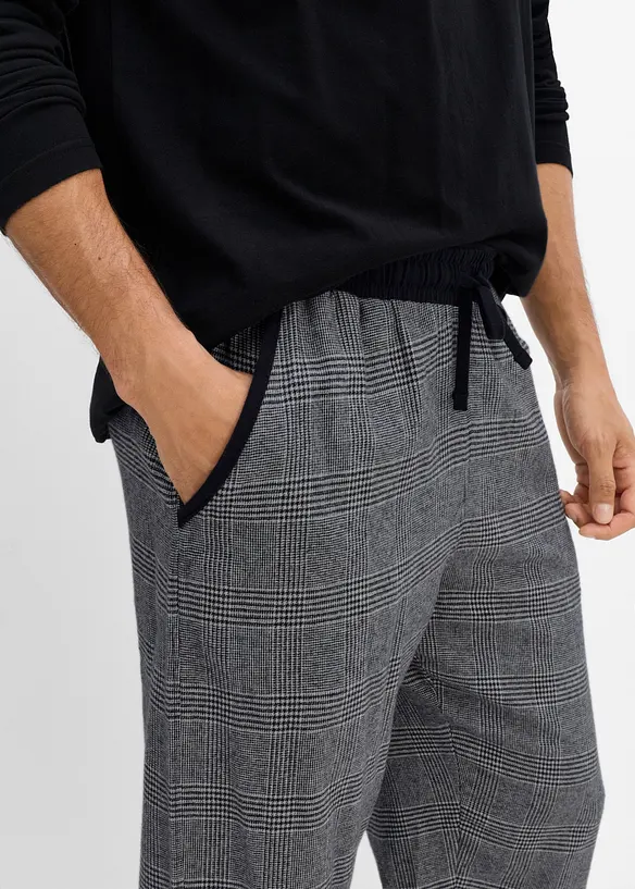 Pyjamas med flanellbyxa, bonprix