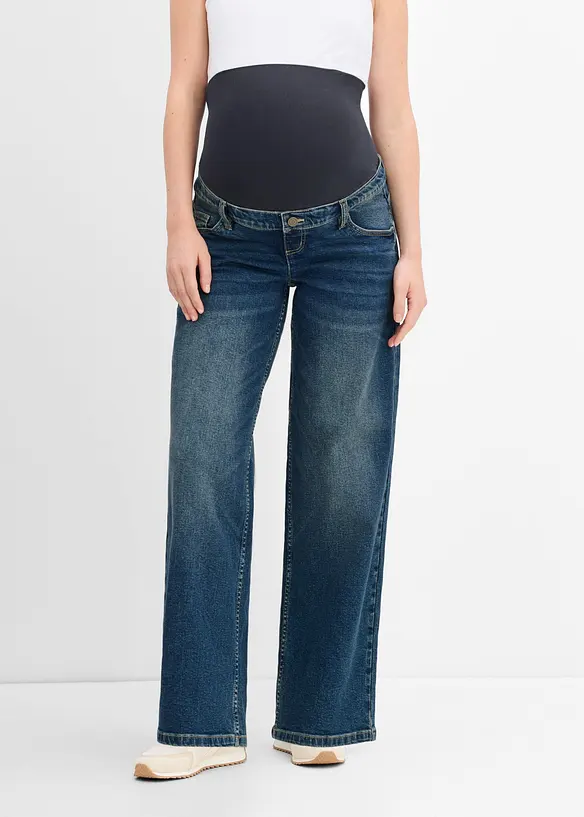 Mammajeans av ekologisk bomull, Wide Leg, bonprix