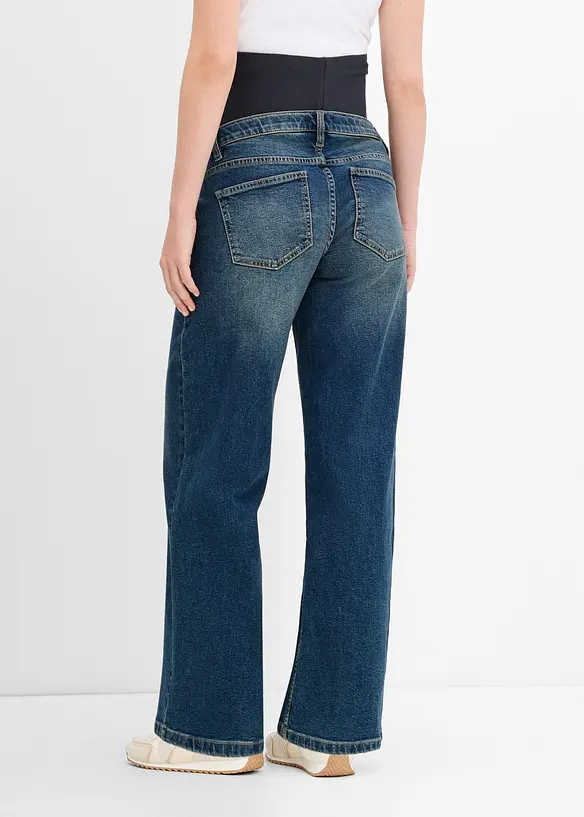 Mammajeans av ekologisk bomull, Wide Leg, bonprix