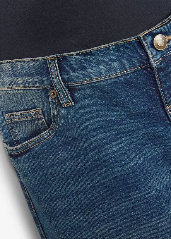 Mammajeans av ekologisk bomull, Wide Leg, bonprix