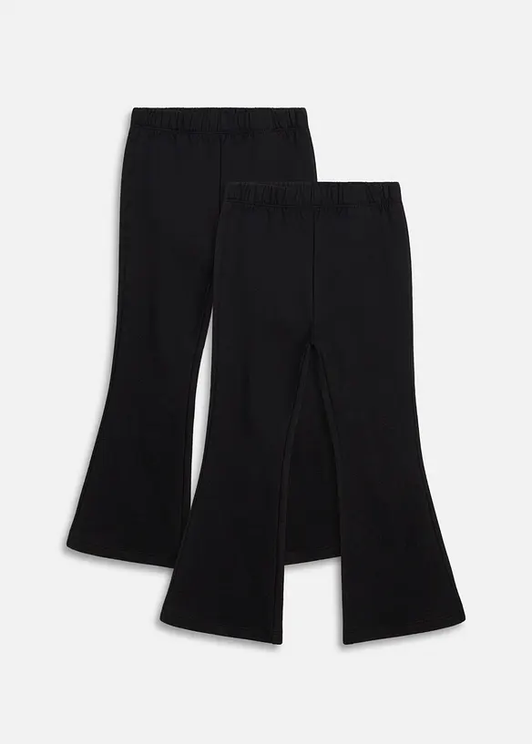 Fodrade leggings med bootcut (2-pack), bonprix