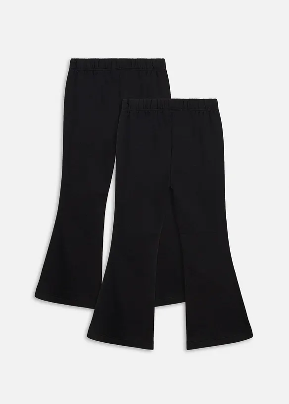 Fodrade leggings med bootcut (2-pack), bonprix