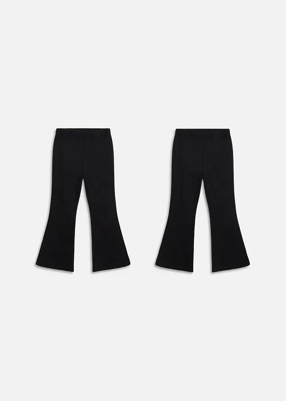 Fodrade leggings med bootcut (2-pack), bonprix