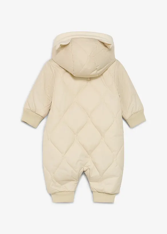 Varmvadderad babyoverall av vind- och vattenavvisande material, bonprix