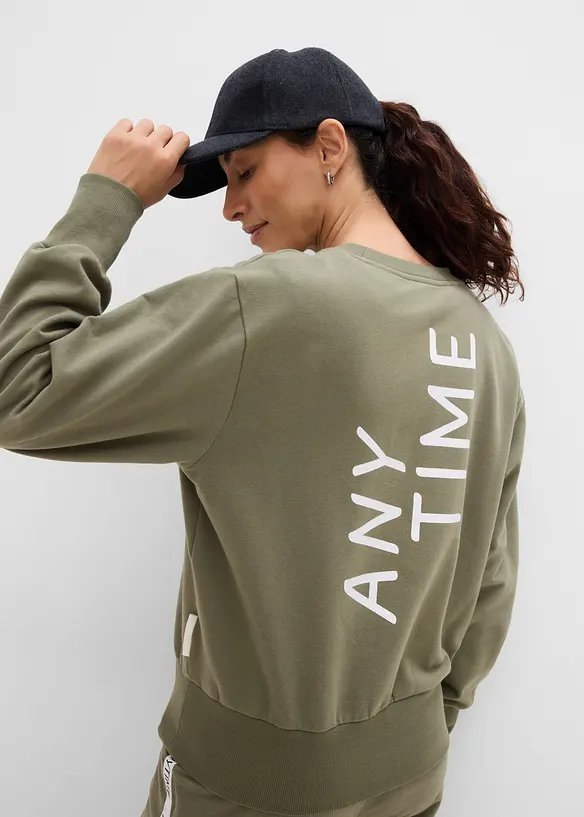 Oversizesweatshirt i mjuk bomullsmix, bonprix