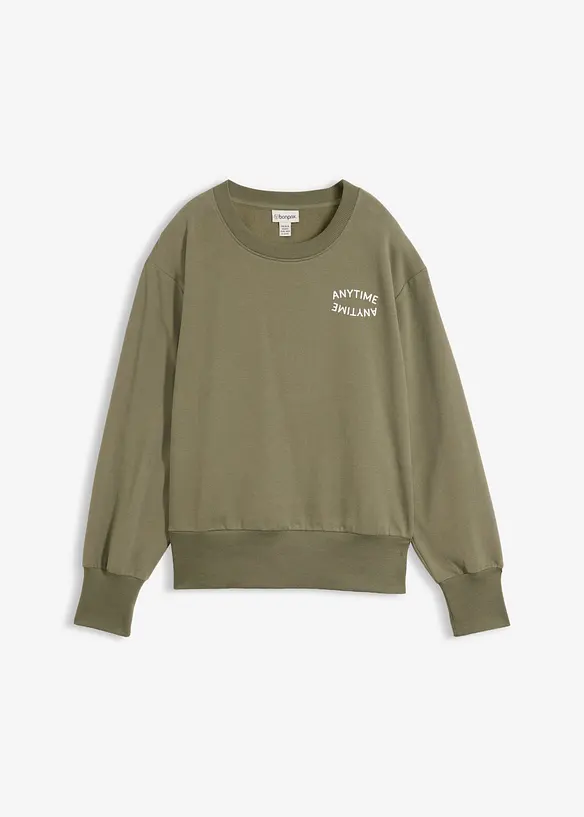 Oversizesweatshirt i mjuk bomullsmix, bonprix