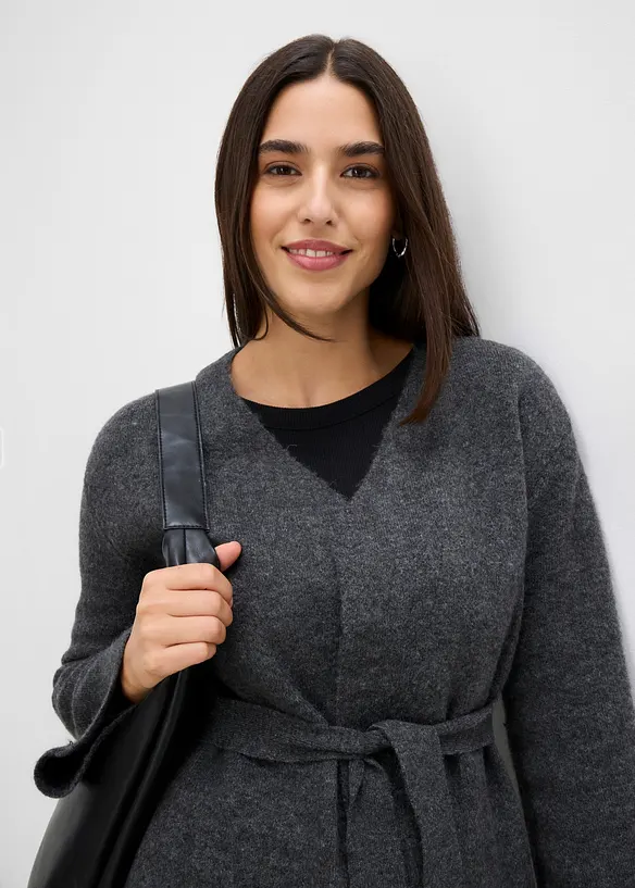 Cardigan med knytsk&auml;rp, bonprix